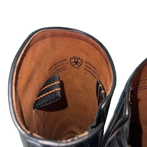 Ariat Black Leather Ankle Boots - Picture 7 of 9